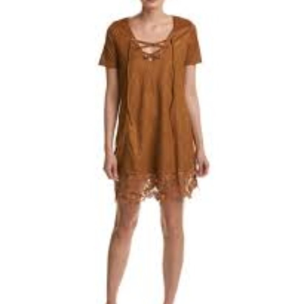 Muche‎ Et Muchette Brown Henley Neckline Dress